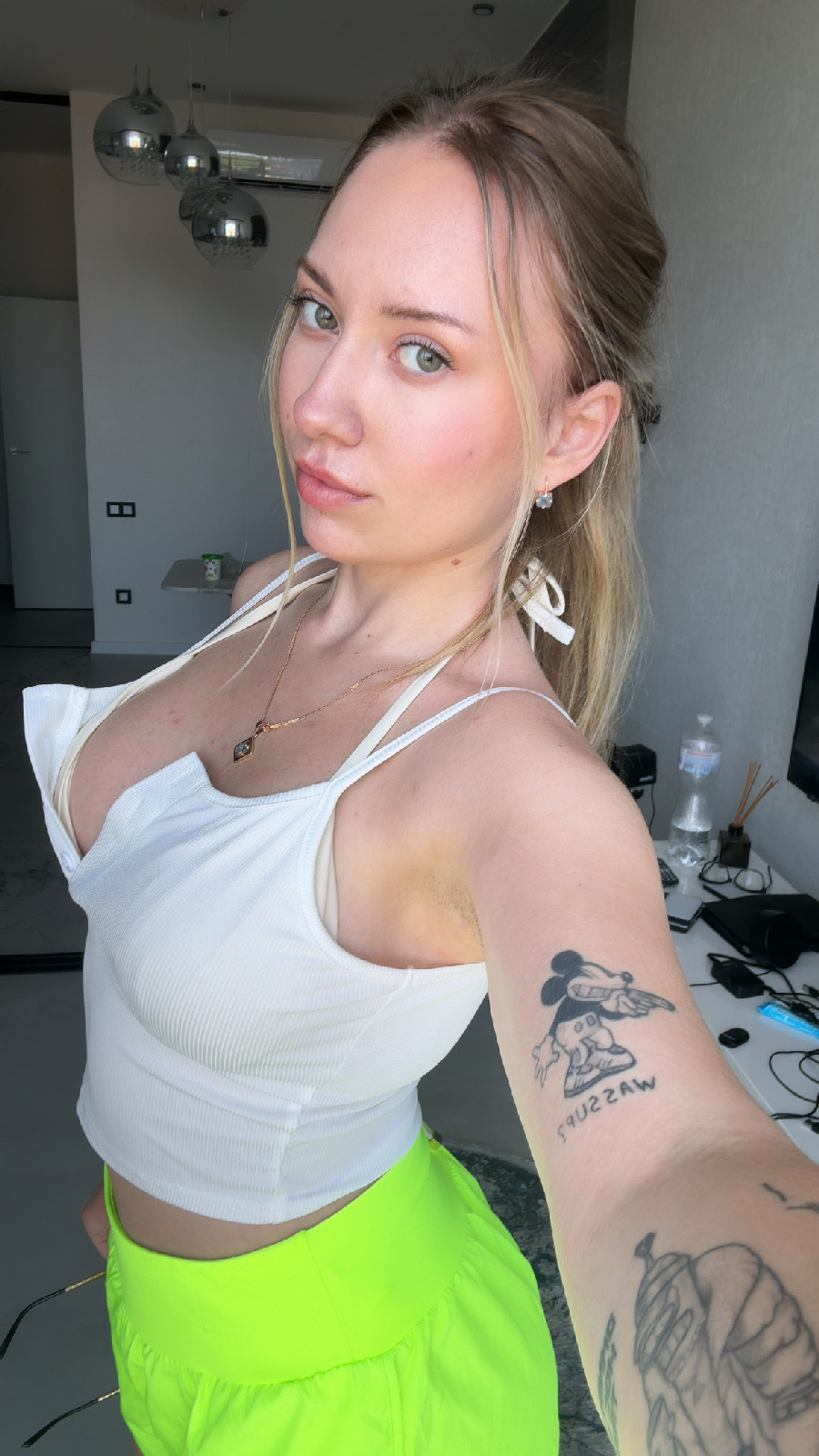 KateV in her underwear in Cape Town